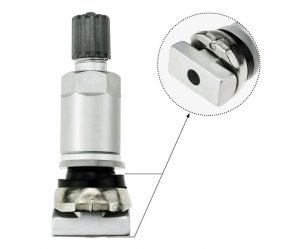 Schrader 20049 TPMS Service Kit Adjustable Angle Valve Replacement Valve Stem Aluminum Clamp-In for Mercedes, Corvette, Ram